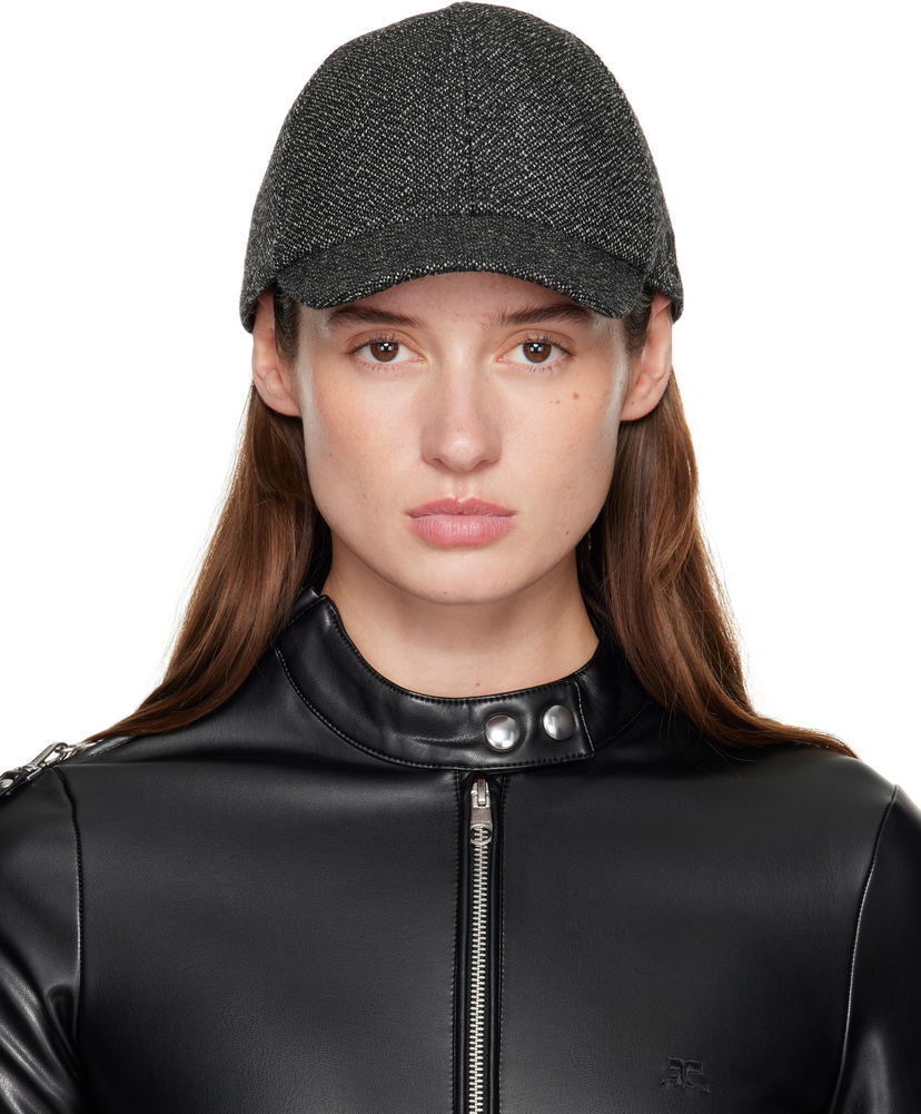 Kasket Courrèges Courrèges Caviar Wool Cap Grå | 325ACT042WO0144