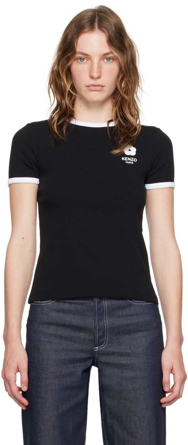 T-shirt KENZO Black Paris Boke Flower 2.0 T-Shirt Sort | FE62TS1294SR