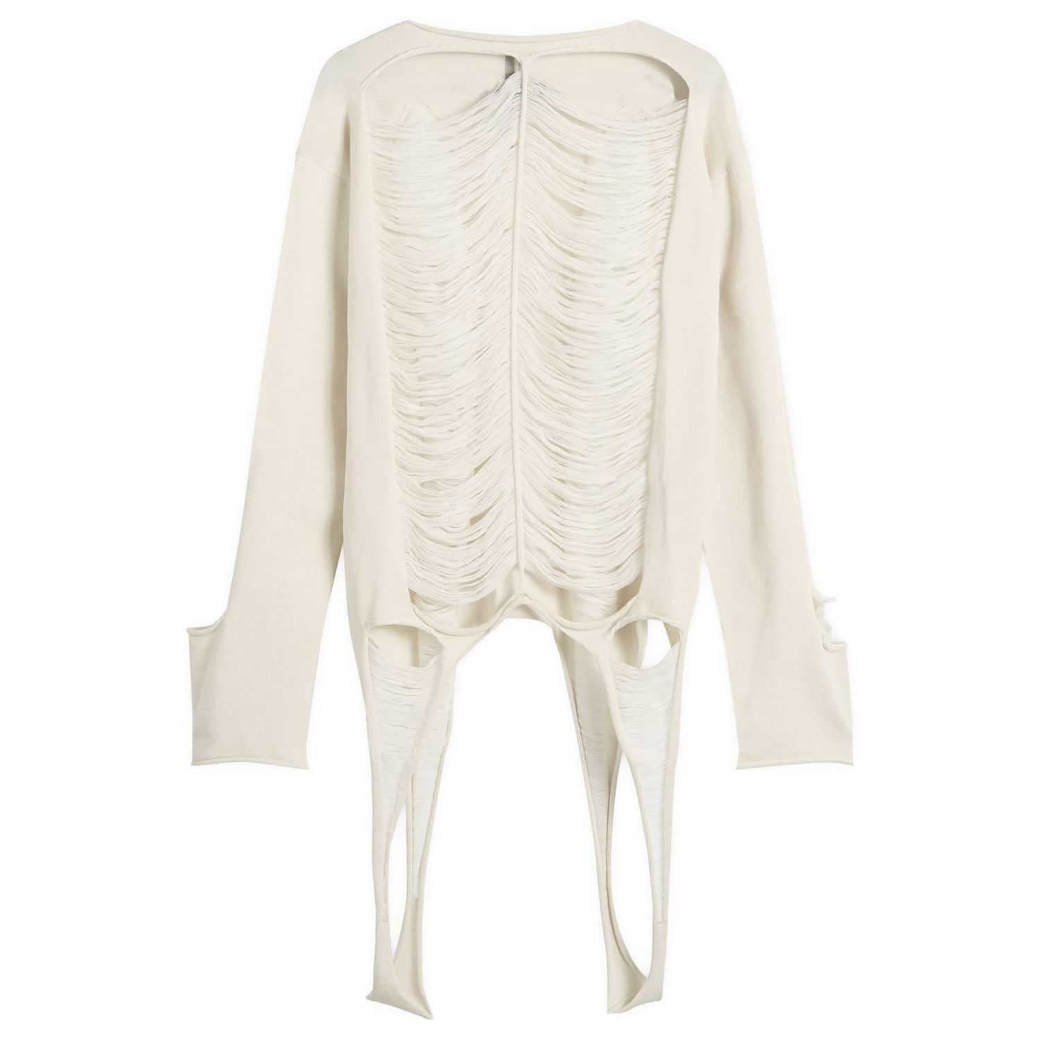 Sweater Rick Owens Rick Owens Knit Malia Top, Size Large Hvid | RR01E5671-KGRIDM-41, 0