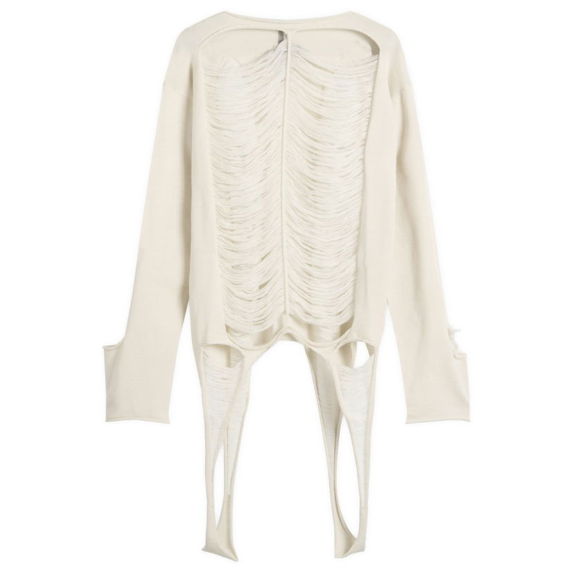 Sweater Rick Owens Rick Owens Knit Malia Top, Size Large Hvid | RR01E5671-KGRIDM-41