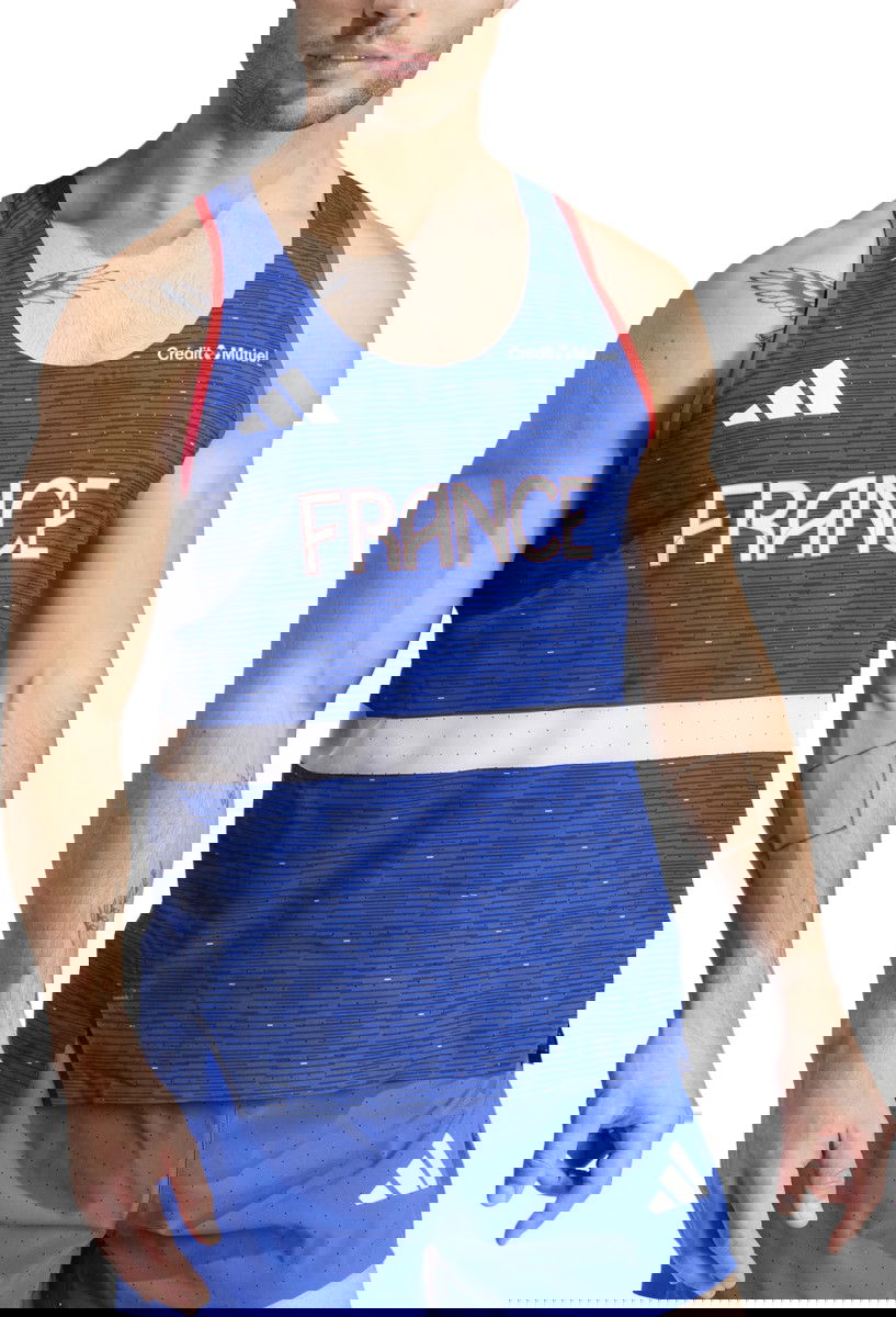 Tanktop adidas Performance Team France Adizero Blå | it4014, 0