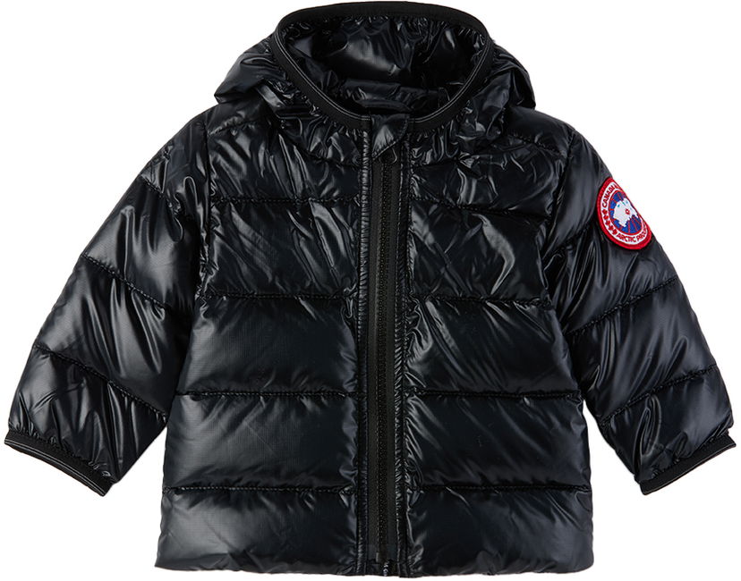Puffer jakke Canada Goose Kids' Crofton Down Hooded Jacket Sort | 5460B