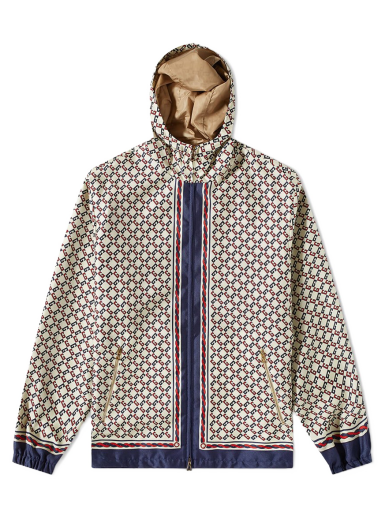 Vindjakke Gucci All Over GG Windbreaker Ivory/Blue Flerfarvet | 690272-ZAIXL-9093