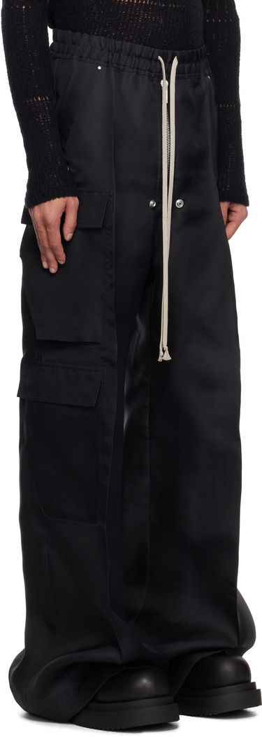 Cargo bukser Rick Owens Rick Owens Hollywood Cargobelas Cargo Pants Sort | RR01E5339 SG, 1