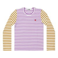 PLAY Long Sleeve Bi-Colour Striped T-Shirt