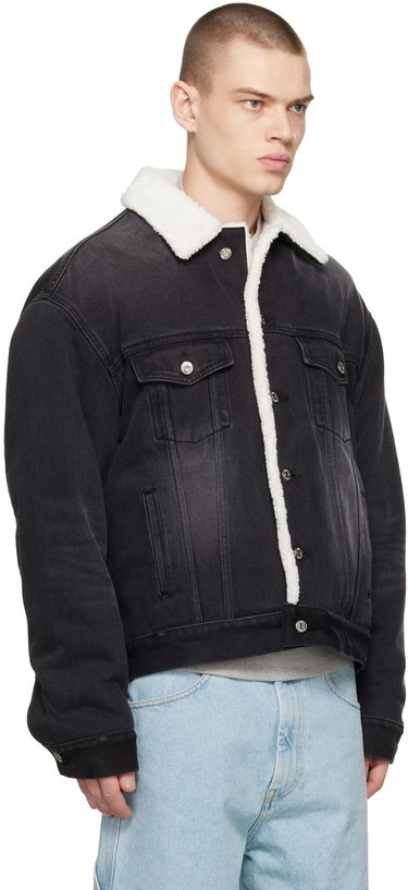 Jakke We11done Oversized Faux-Shearling Jacket Sort | WD-DJ3-22-378-U-BK, 1