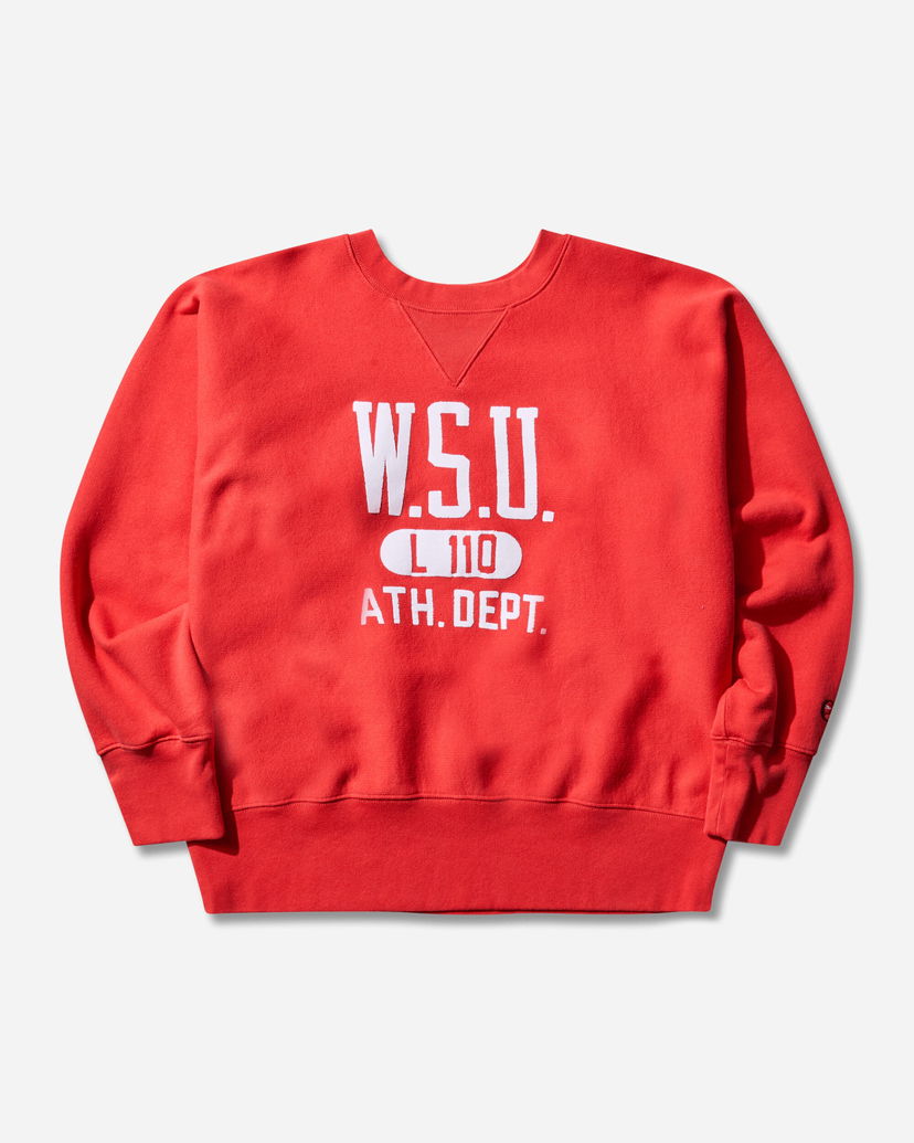 Sweatshirt Champion Index and Archives Lighthouse Reverse Weave Crewneck Sweatshirt W.S.U. L 110 ATH. DEPT. Rød | 221859 RS036