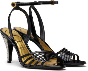 Tilbehør Valentino Valentino Garavani Ladycrush Patent Leather Heeled Sandals Sort | 6W2S0LD3SWK, 3