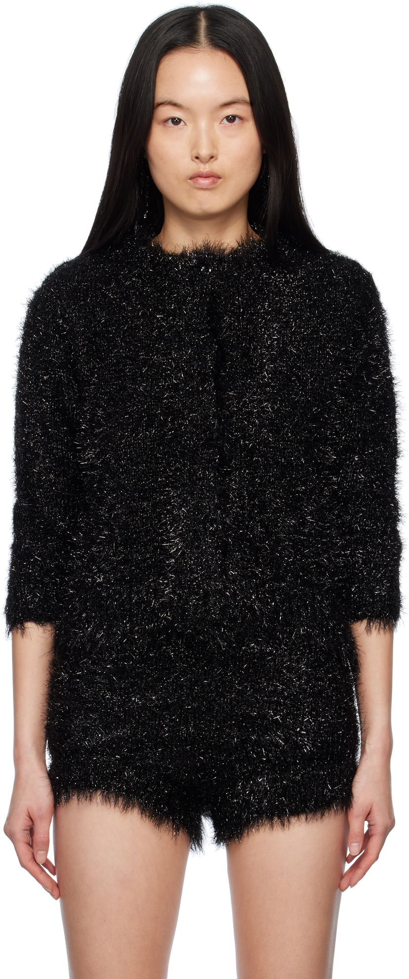 Jumpsuit Simone Rocha Simone Rocha Tinsel Knit Cardigan Sort | PRMK2 0664