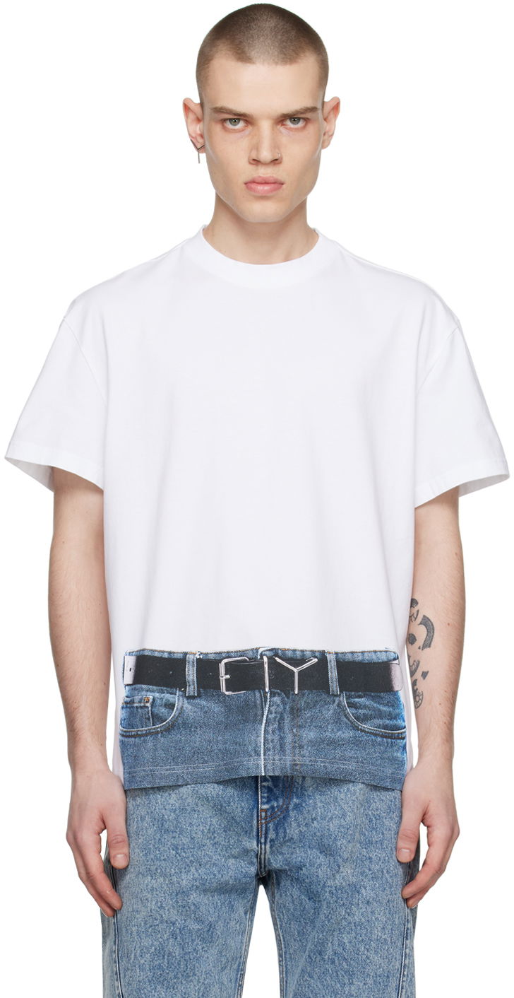 T-shirt Y/PROJECT Jean Paul Gaultier Edition Printed T-Shirt Hvid | YPJPGTS6-S24