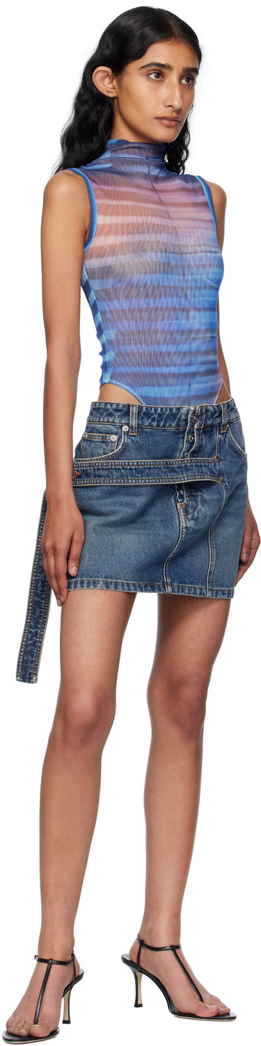 Krop Jean Paul Gaultier Jean Paul Gaultier High Neck Printed Bodysuit Blå | 25/03-W-TO331-M005P-565034, 4