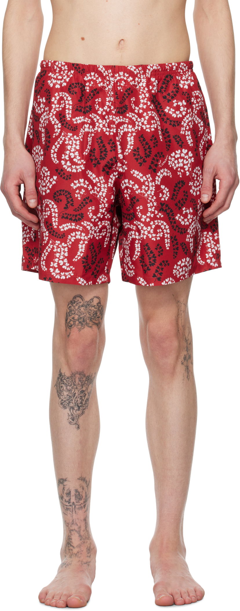 Boksere LANVIN Lanvin Printed Swim Shorts Rød | RM-SW0003-S003-P25
