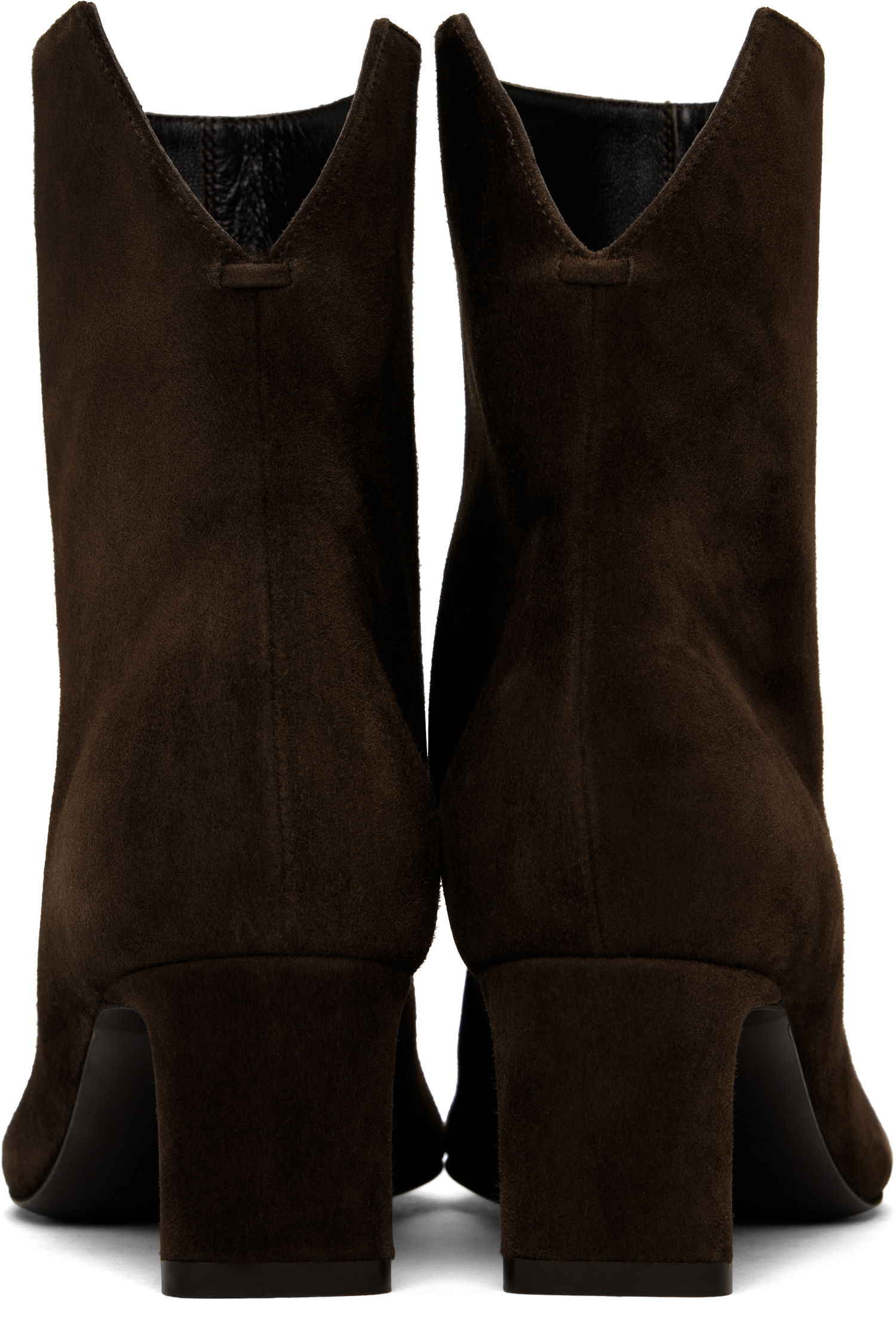 Tøj Khaite KHAITE Ona Suede Ankle Boots Brun | F1100-726, 1