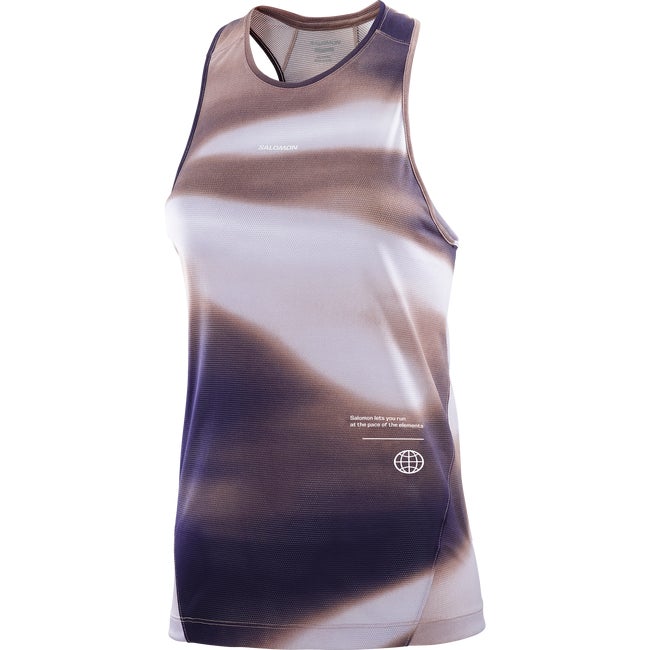 Tanktop Salomon Core Graphic Training Tank Top Lilla | LC2460400, 1