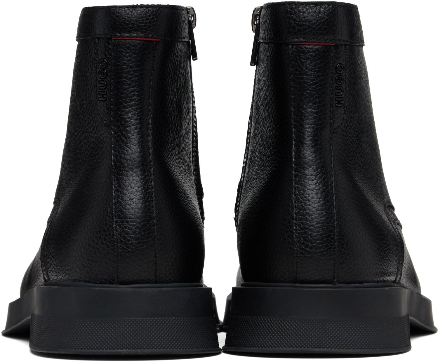 Sneakers og sko BOSS Hugo Grained Leather Boots Sort | 50552559, 1