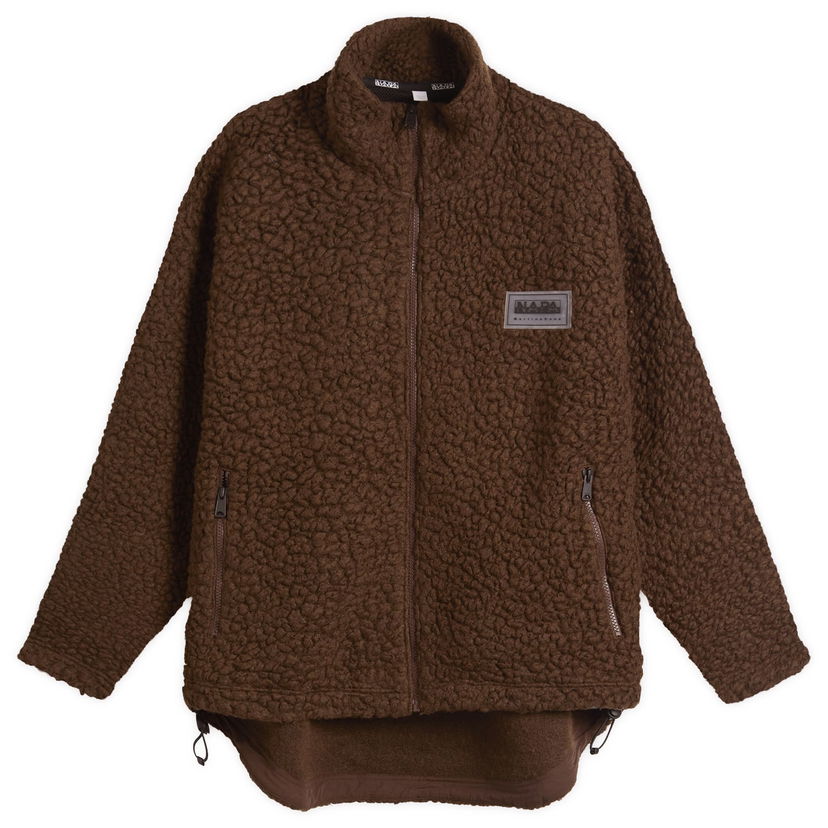 Jakke Napapijri Martine Rose Logo Fleece Jacket Brun | NP0A4IG7-WT1