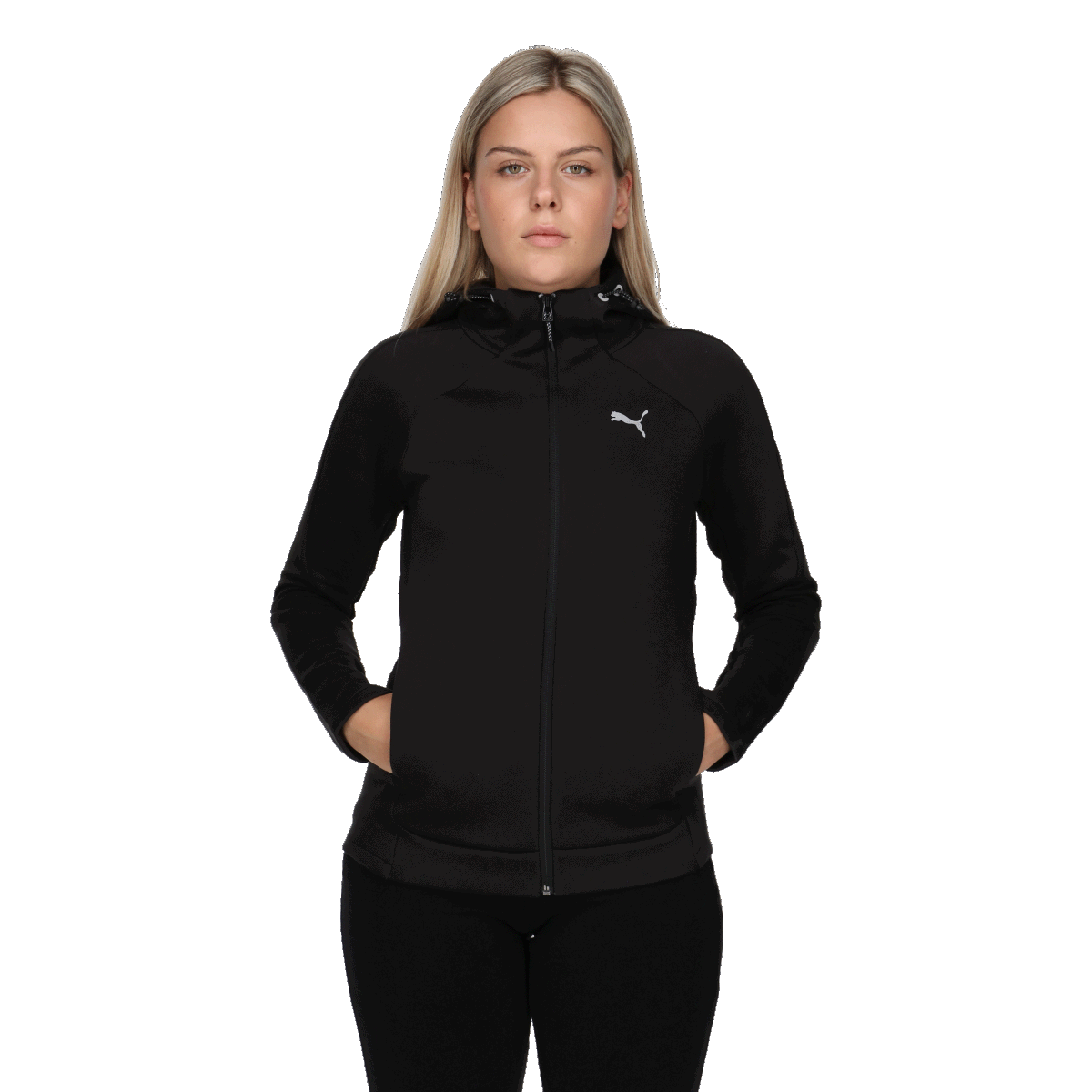 Sweatshirt Puma EVOSTRIPE Full-Zip Hoodie Sort | 681670-01, 0