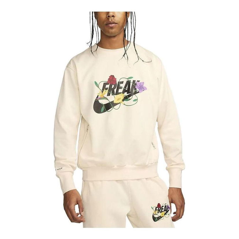 Sweatshirt Nike Giannis Graphic Basketball Crew Sweatshirt Beige | FJ9558-110