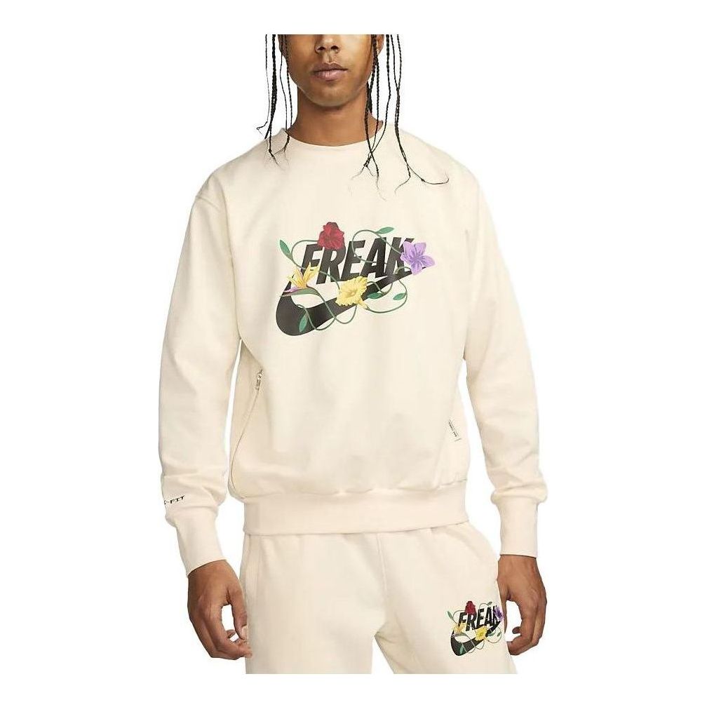 Sweatshirt Nike Giannis Graphic Basketball Crew Sweatshirt Beige | FJ9558-110, 0