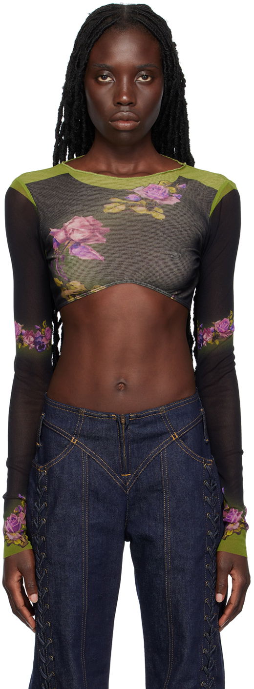 Crop top Jean Paul Gaultier Gaultier 'The Fleurs Petit Grand' Crop Top Flerfarvet | 23/12-F-TO080-T525-4000