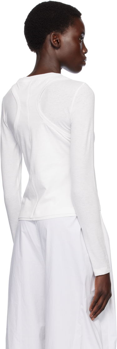 T-shirt The Row The Row Seruni Layered Long Sleeve T-shirt Hvid | 9049-K421, 2