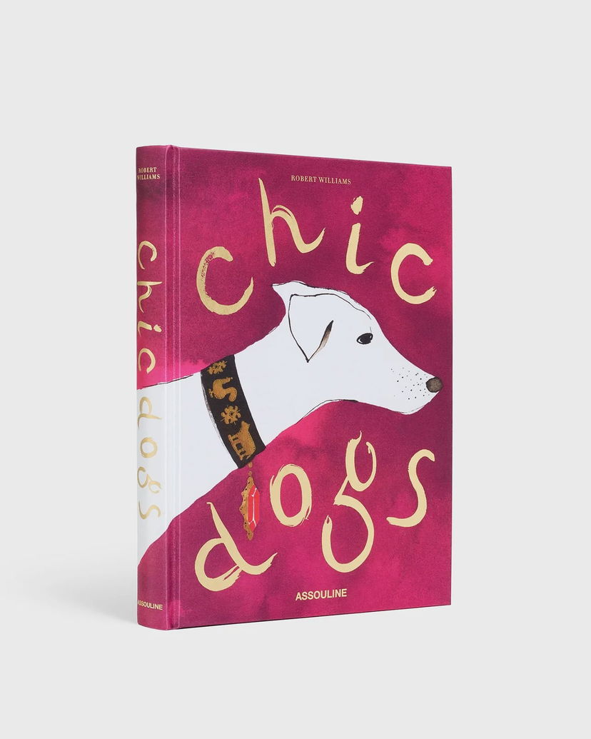 Bog og blad ASSOULINE Chic Dogs Book by Robert Williams Lyserød | 9781649804419