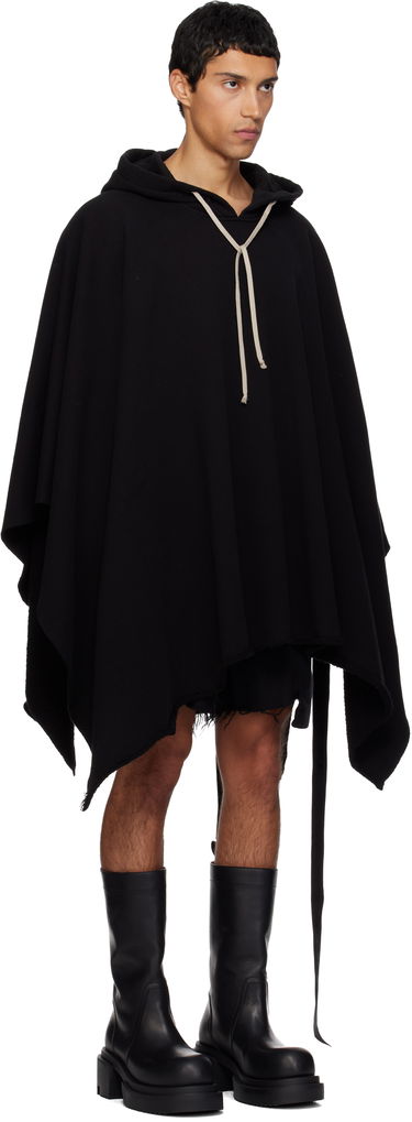 Sweatshirt Rick Owens DRKSHDW Poncho Hoodie Sort | DU02E7275 FSL, 1