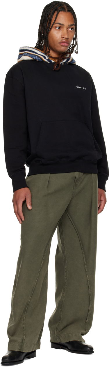 Sweatshirt Andersson Bell Logo Embroidery Hoodie Sort | atb1379u, 3