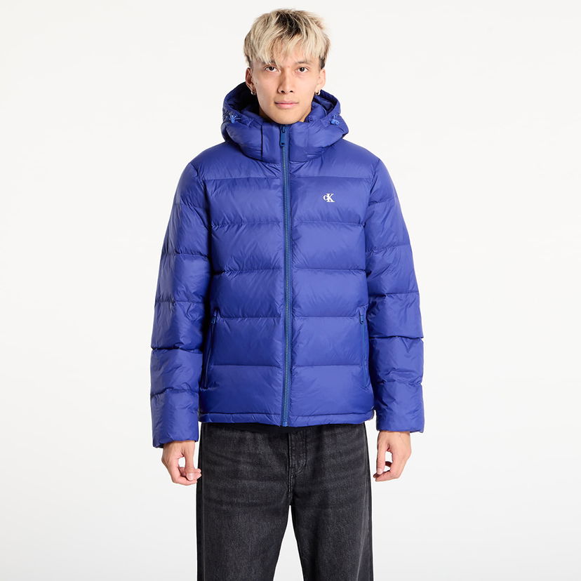 Puffer jakke CALVIN KLEIN Calvin Klein Jeans Ls Nylon Zip Off Hooded Jacket Blå | LV04RC518G IZ4