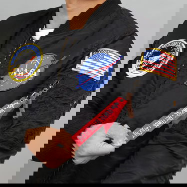 Bomberjakke Alpha Industries MA-1 VF NASA Jacket Sort | 166107-03, 3