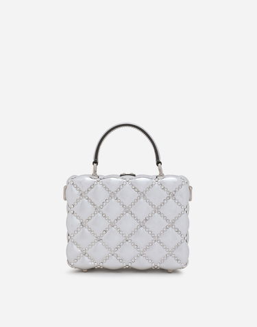 Håndtaske Dolce & Gabbana Dolce & Gabbana Crystal Embellished Vanity Case Bag Metalisk | BB5970AY60580998, 2