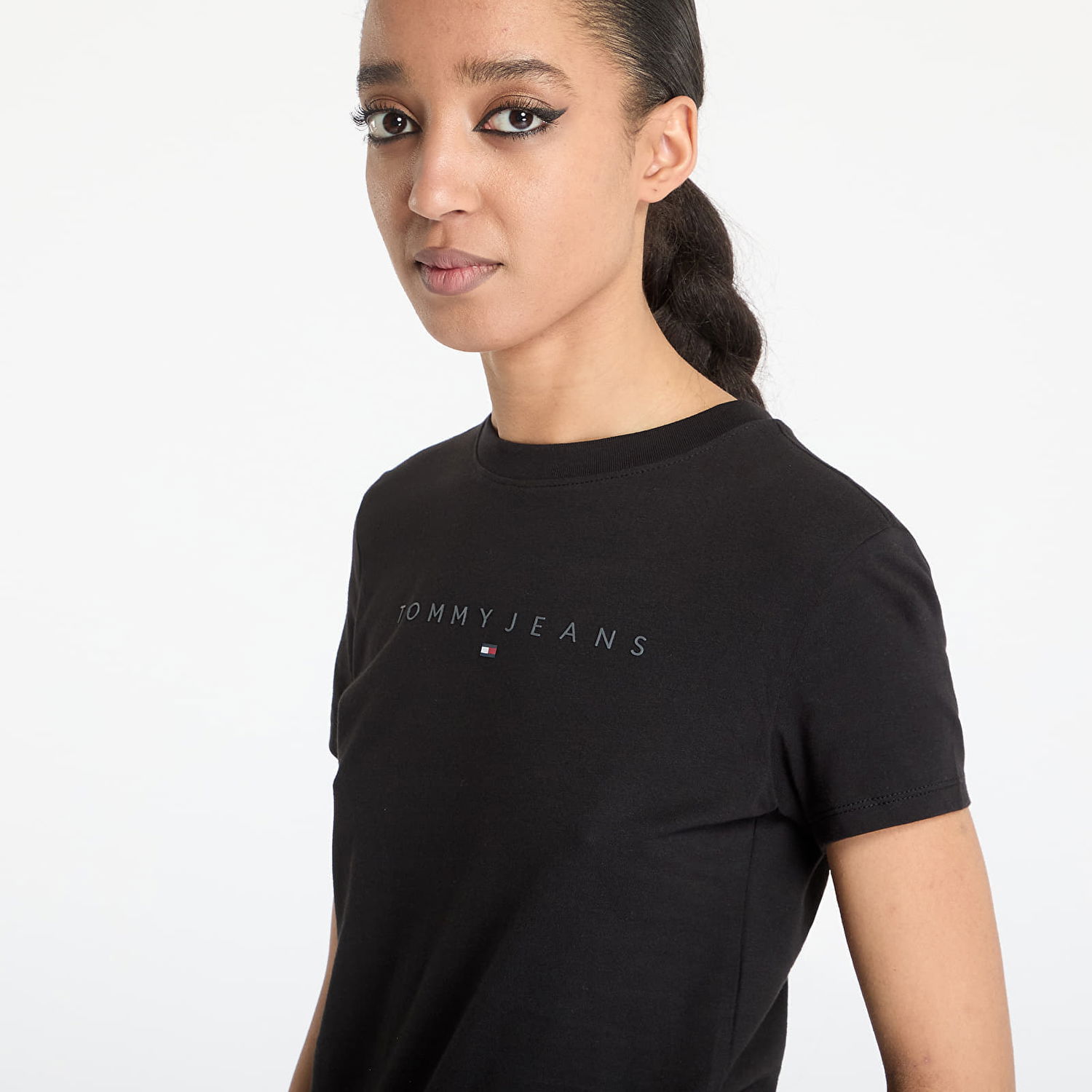 T-shirt Tommy Hilfiger Tommy Jeans Slim Linear T-Shirt Sort | DW0DW20315 BDS, 1