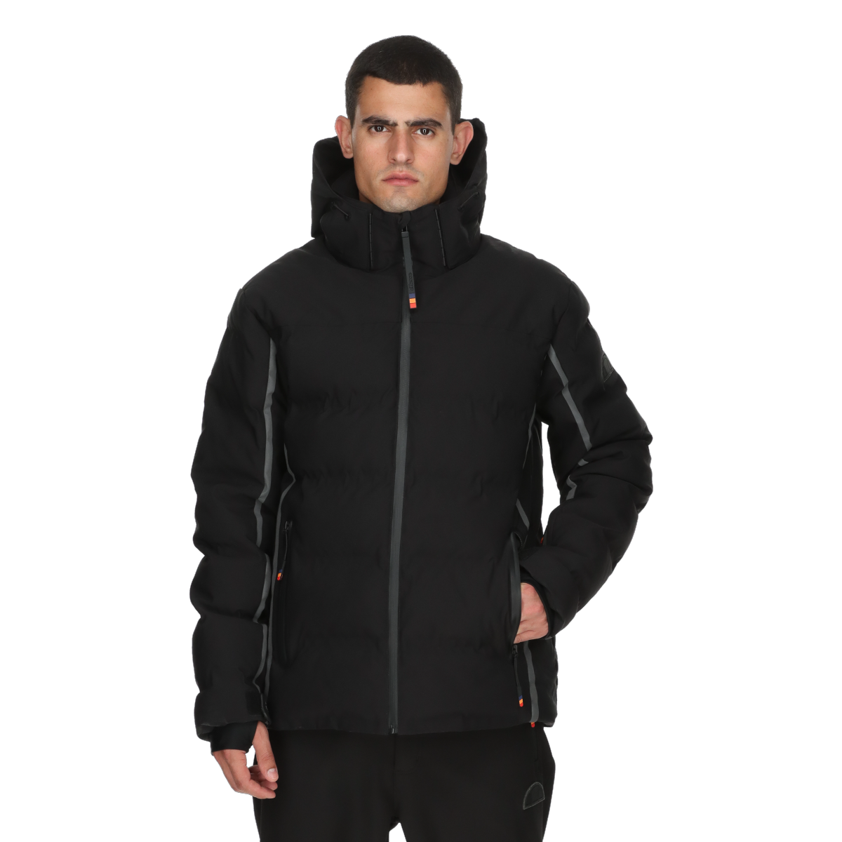 Puffer jakke Ellesse CONSTANTINO Hooded Padded Ski Jacket Sort | ELA253M505-01, 0