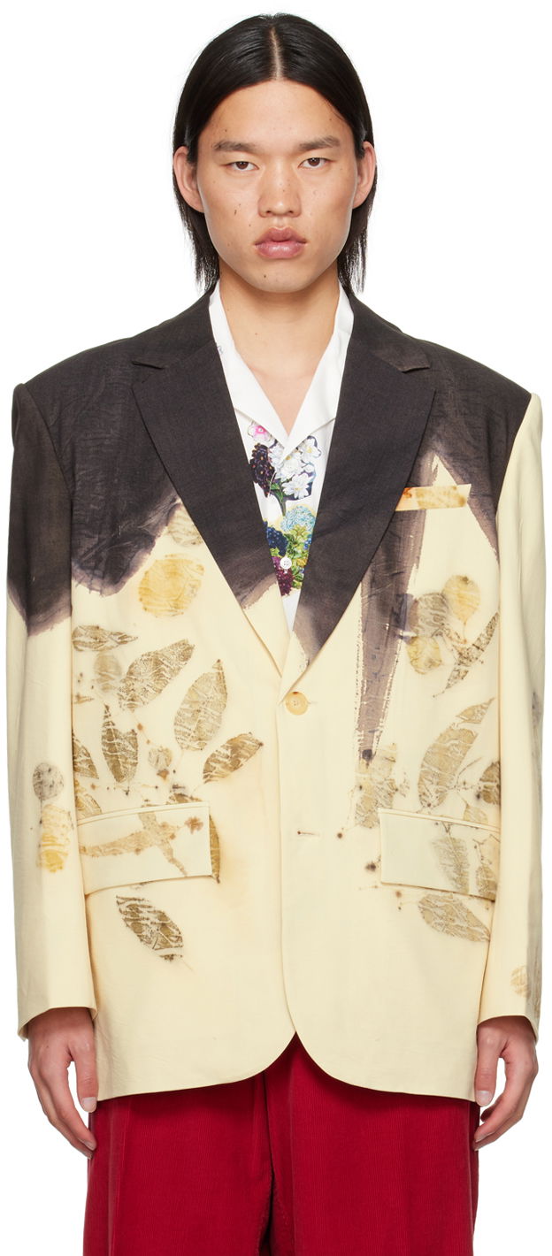 Jakke Feng Chen Wang Feng Chen Wang Plant-Dyed Blazer Beige | FMS17JK11, 0