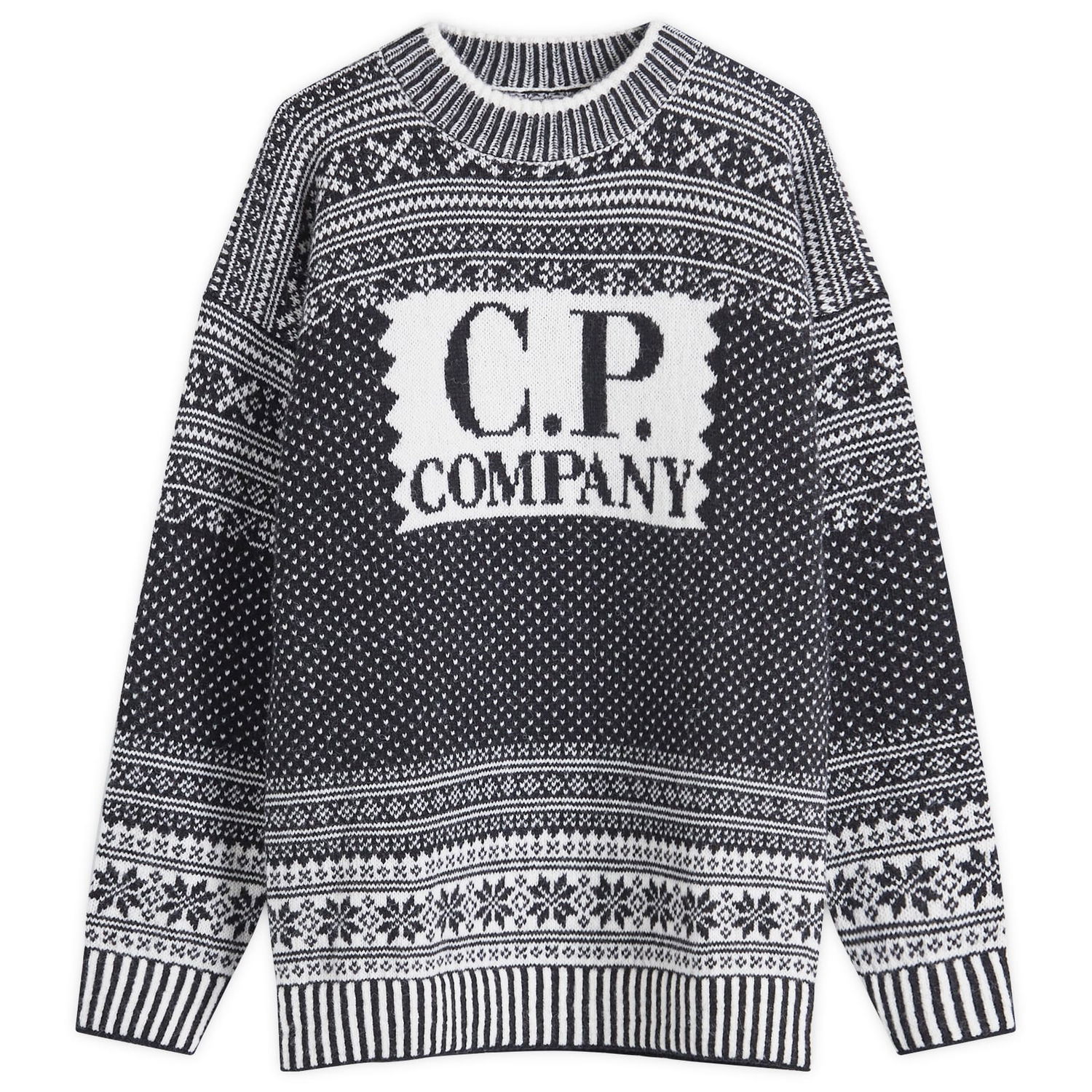 Sweater C.P. Company Crew Knit Sweater Grå | CMKN308A-110183J-V02, 0