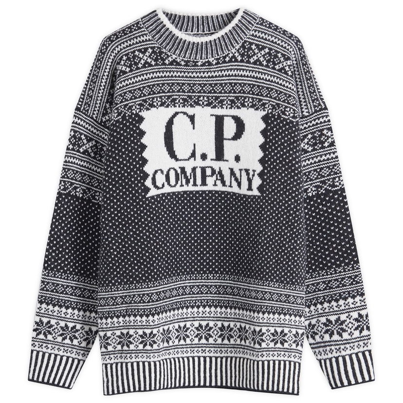 Sweater C.P. Company Crew Knit Sweater Sort | CMKN308A-110183J-V02