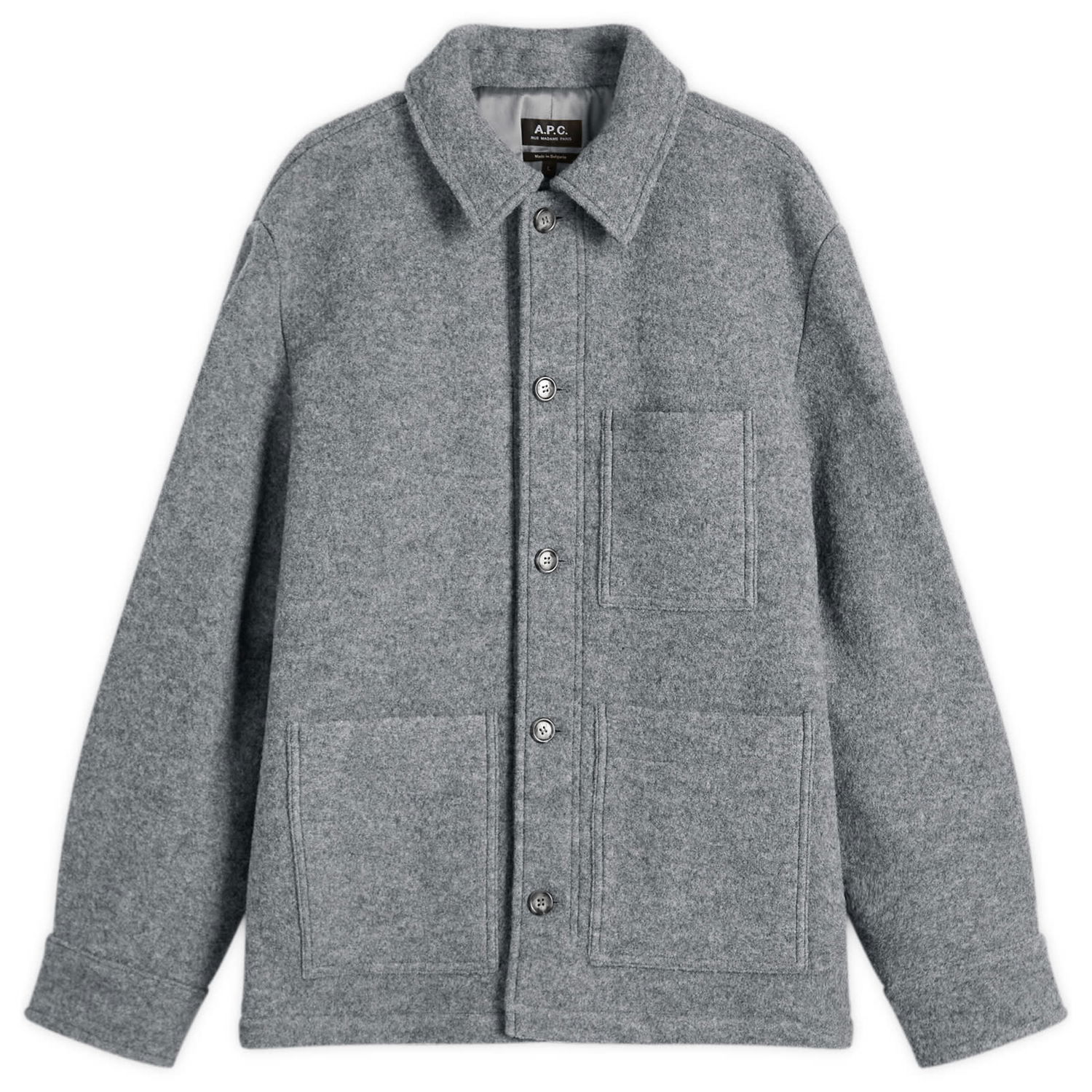 Jakke A.P.C. A.P.C. Emile Felted Wool Chore Jacket Grå | WVBEH-H32029-PLA, 0