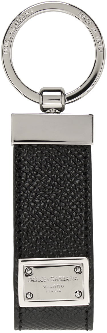 Nøgleringe Dolce & Gabbana Black Dauphine Keychain Sort | BP1371AG219, 0