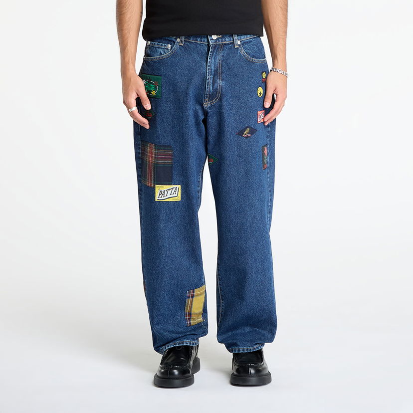Jeans Patta Whole Lotta Labels Patched Denim Pants Blå | POC-AW25-4200-386-0006-197