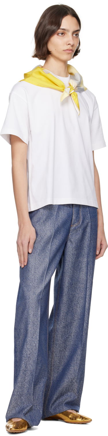 T-shirt Bottega Veneta Bottega Veneta Pima Cotton T-Shirt with Scarf Gul | 825353 V5EO1, 3