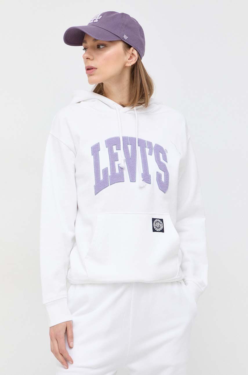 Sweatshirt Levi's Hoodie Hvid | 18487.0243, 0