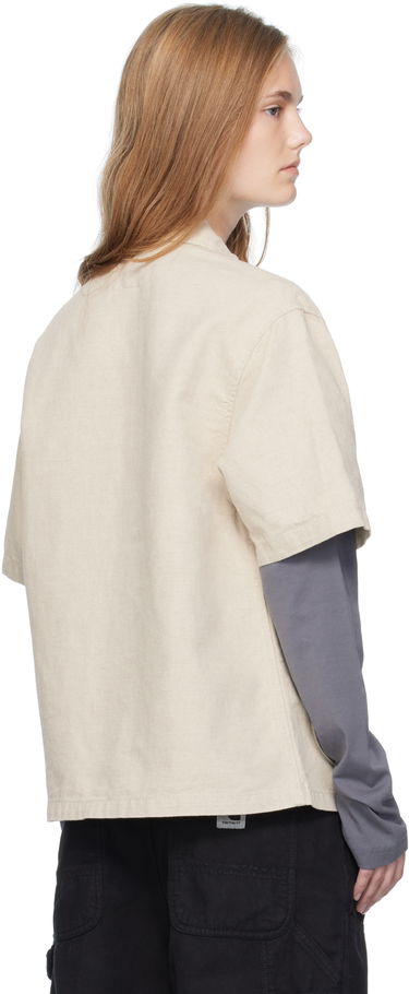 Skjorte Carhartt WIP Short Sleeve Michigan Shirt Beige | I035573-05.02, 4