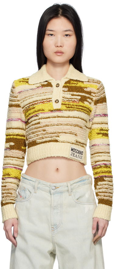 Sweater Moschino Moschino Jeans Cropped Pullover Polo Flerfarvet | 251K10922, 0