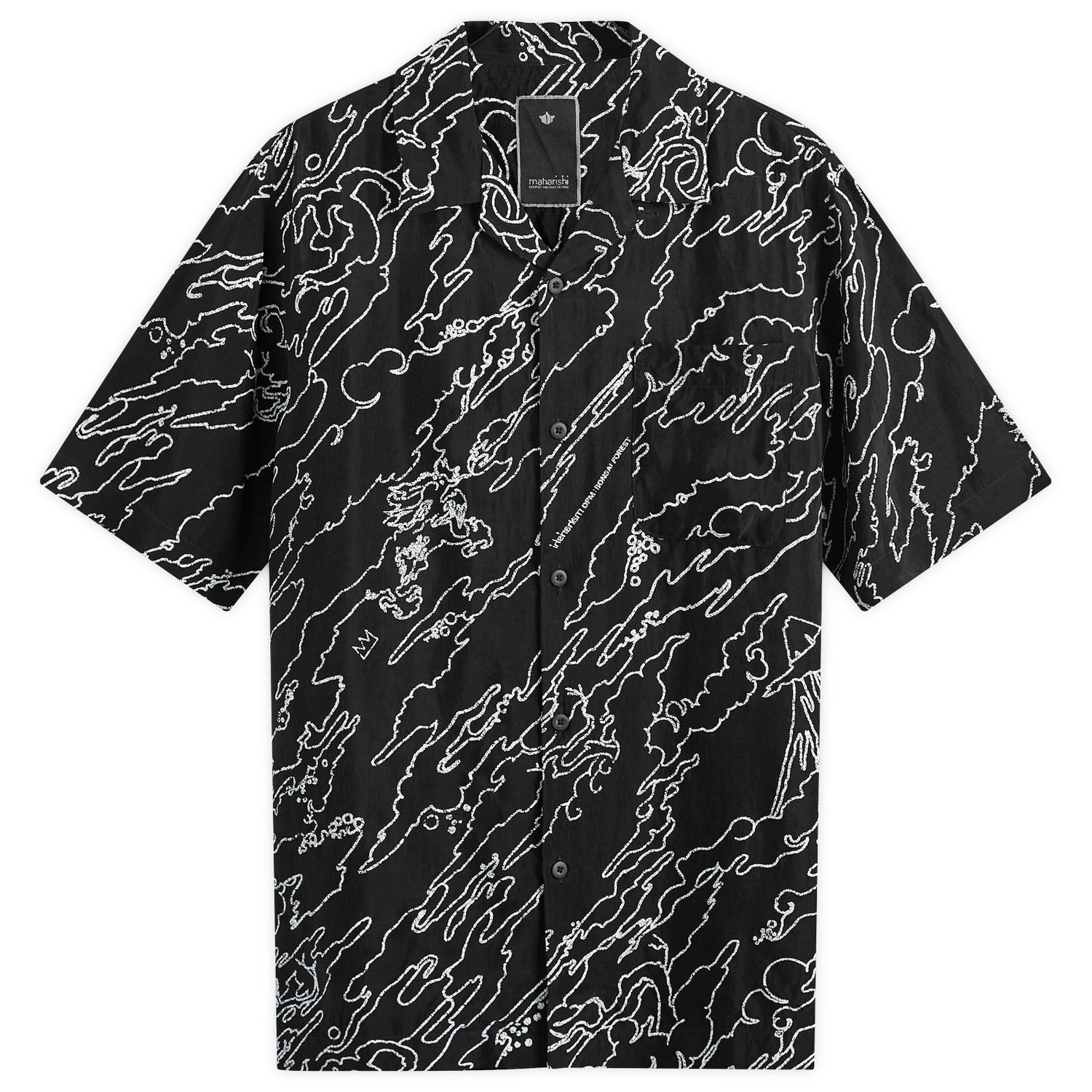 Skjorte Maharishi Maha Basquiat Sort | 1312-BLK, 0