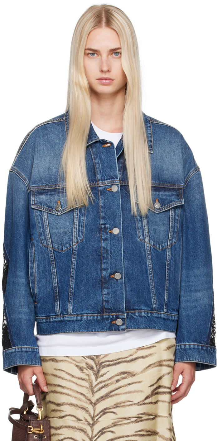 Jakke Stella McCartney Faded Denim Jacket Blå | 6D03153SPH85