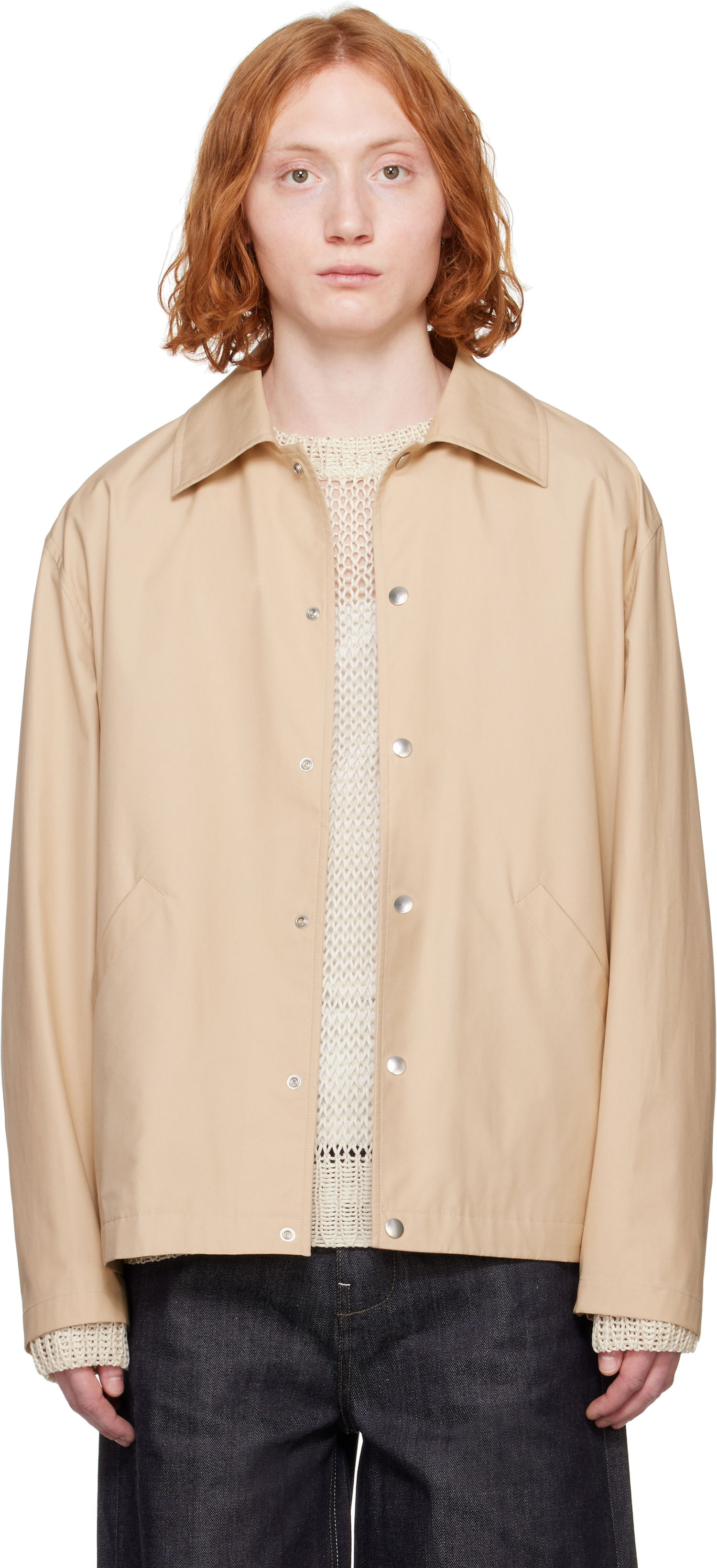Vindjakke Jil Sander Jil Sander Logo Jacket Beige | J23BN0003_J45026, 0