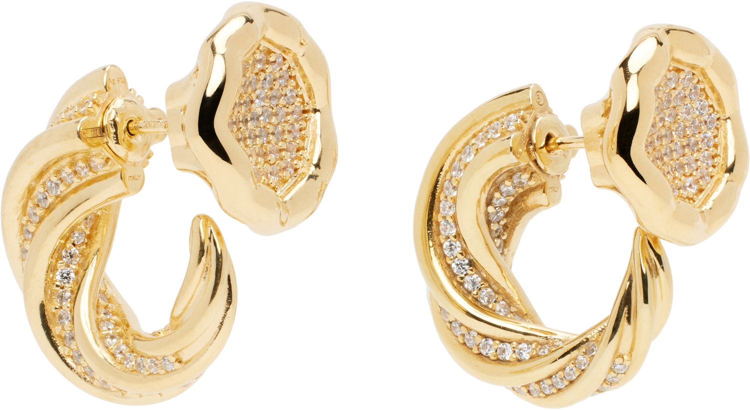 Øreringe Bottega Veneta Designer Knot Crystal Earrings Metalisk | 804644 VBOB6, 1