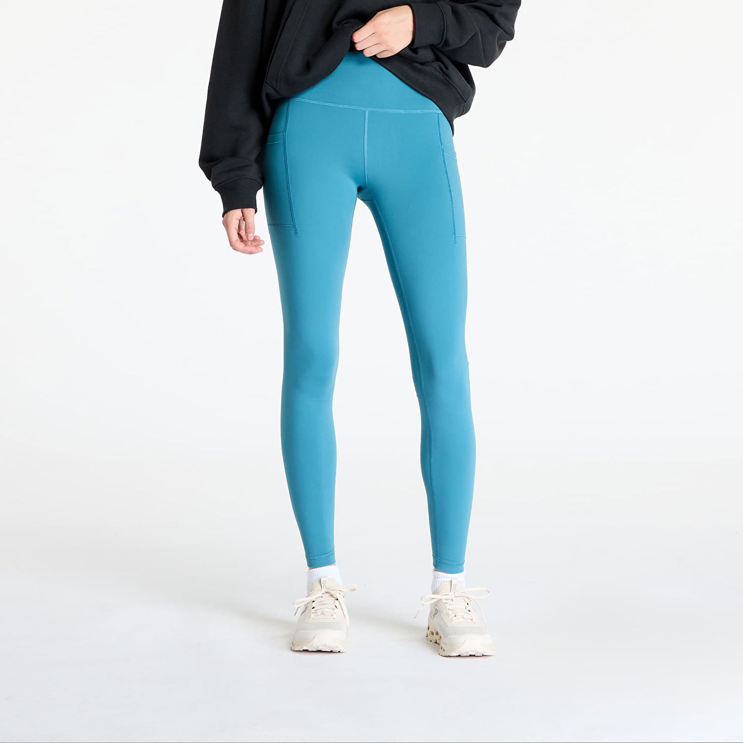 Leggings New Balance Sleek Pocket High Rise Legging Terrarium Blå | WP41275TEI, 0
