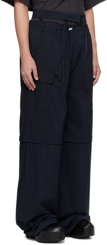 Cargo bukser Ottolinger Ottolinger Baggy Cargo Pinstripe Pants Sort | 106-200106-02, 1