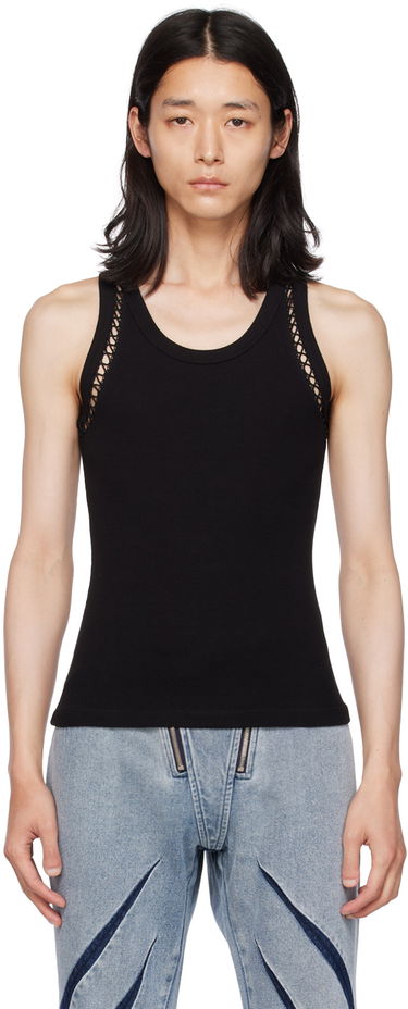 Tanktop Dion Lee Picot Lace Tank Top Sort | C3148P23, 0